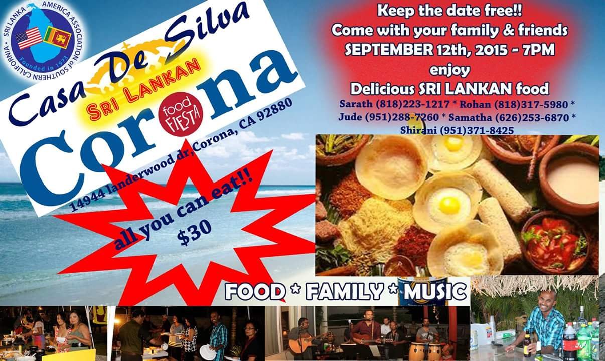 Casa De Silva Sri Lankan Food Fiesta in Corona