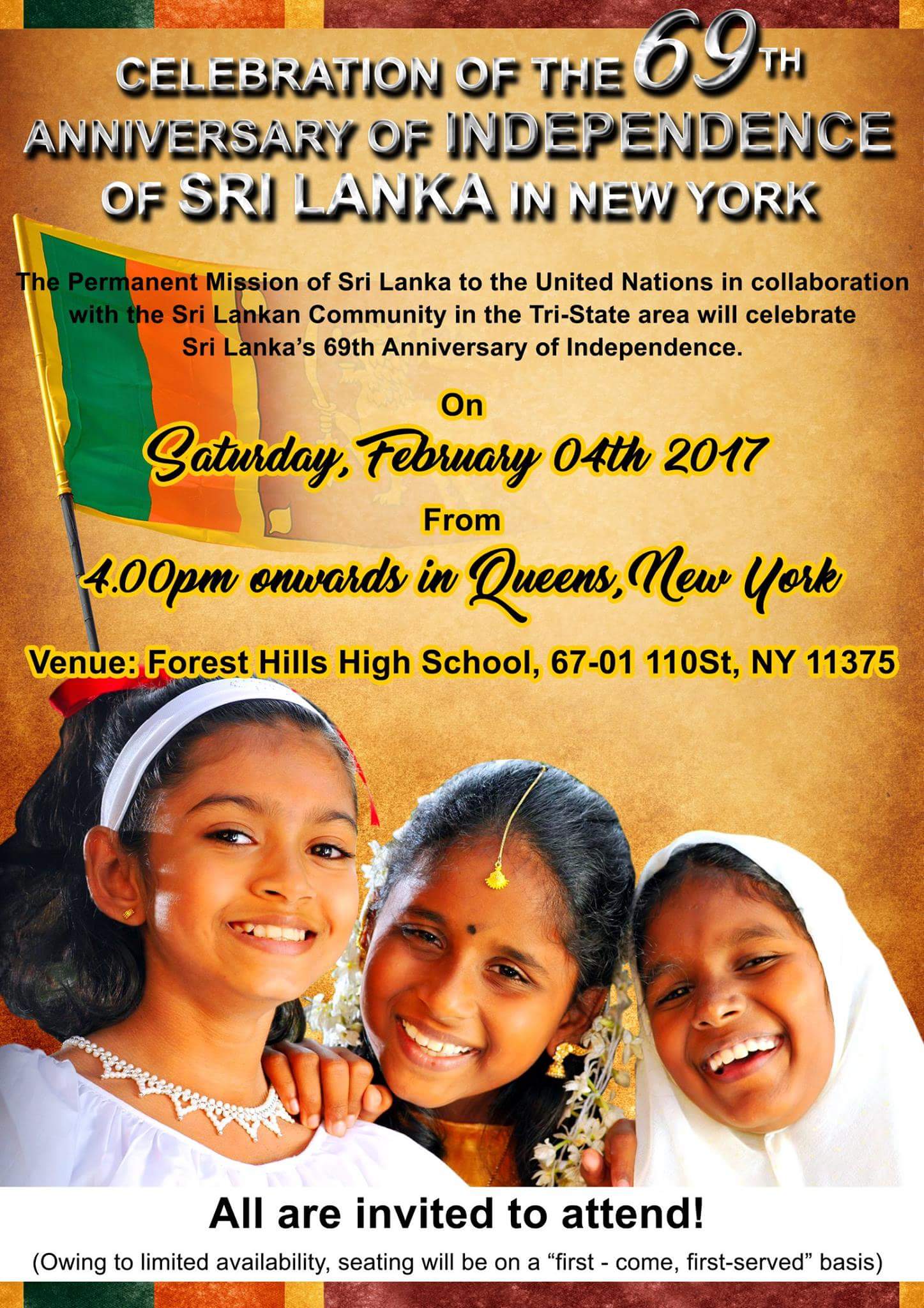 Celebration of the 69th Anniversary of Independence of Sri Lanka in New York