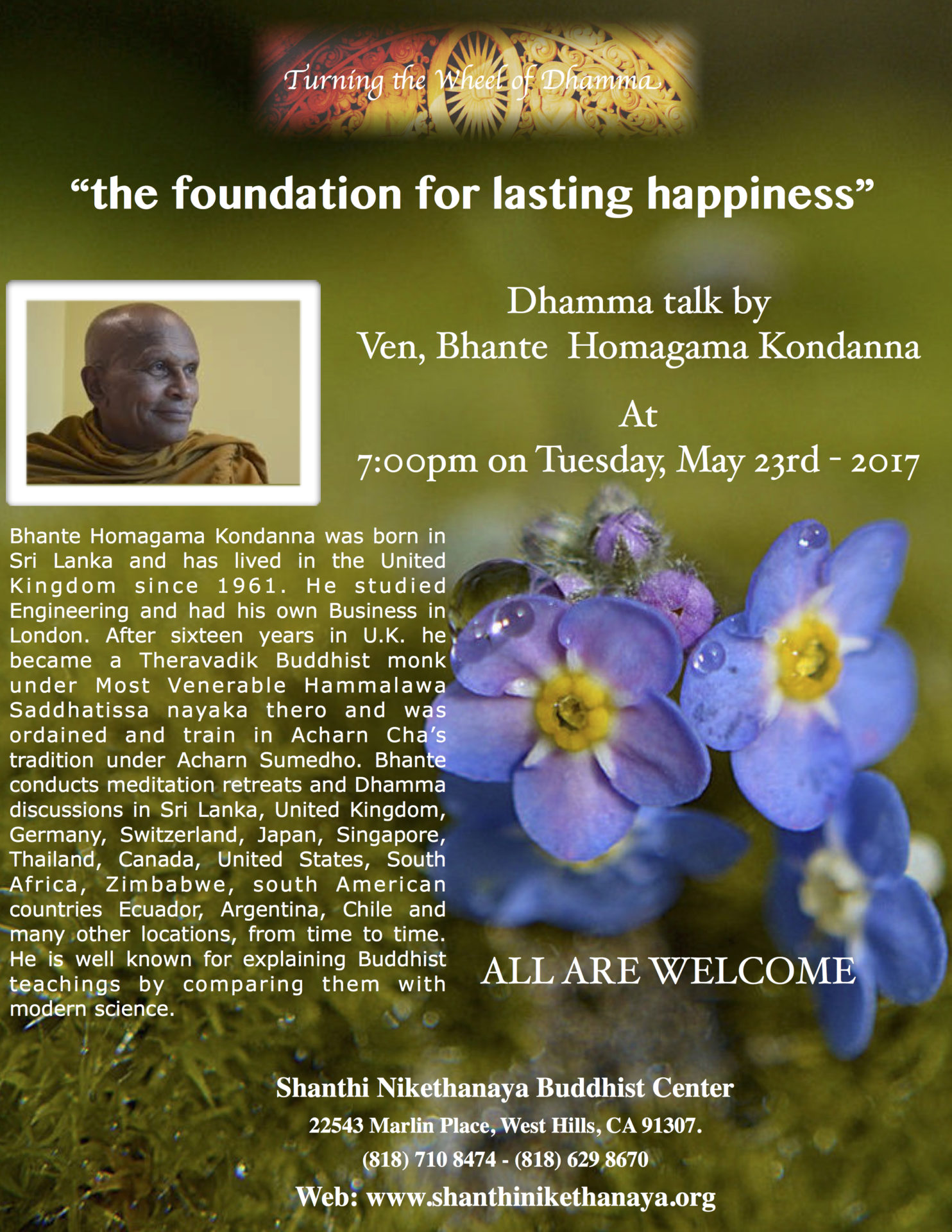Turning the wheel of Dhamma - Dhamma talk