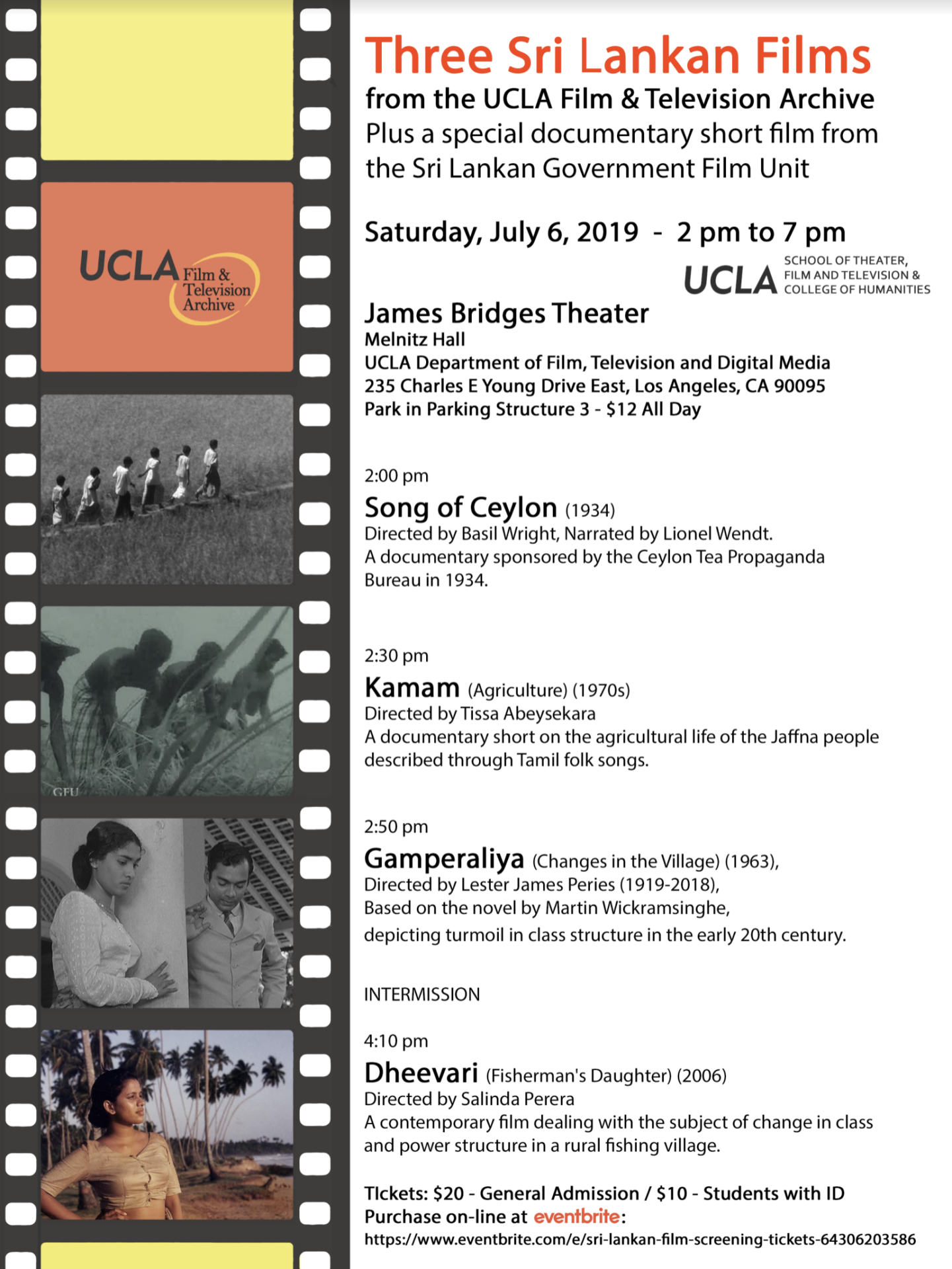 Three Sri Lankan Films from the UCLA Film & Television Archive