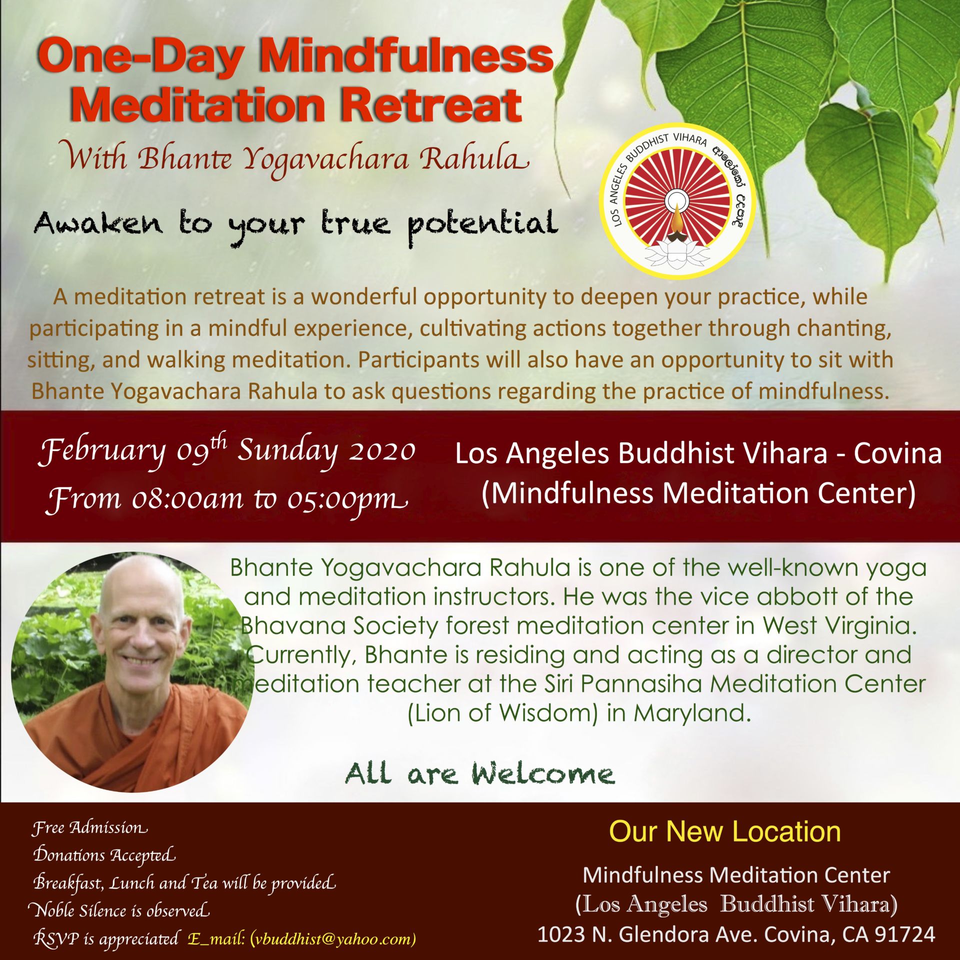 One-Day Mindfulness Meditation Retreat