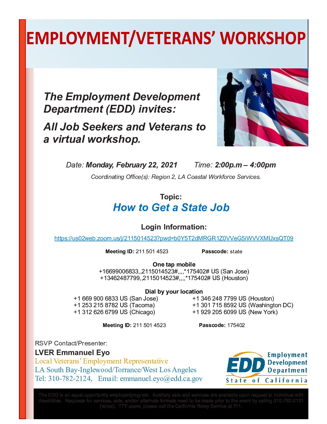 How to Get A State Job Workshop Flyer – Feb 22 2021