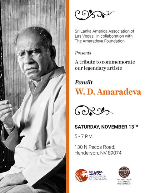 A tribute to commemorate Pandit W.D. Amaradeva